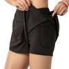 Fashion Sports Fitness Yoga Shorts Quick Dry Jogging Elastic Waist Women's Shorts Anti Walk Invisible Pocket Shorts