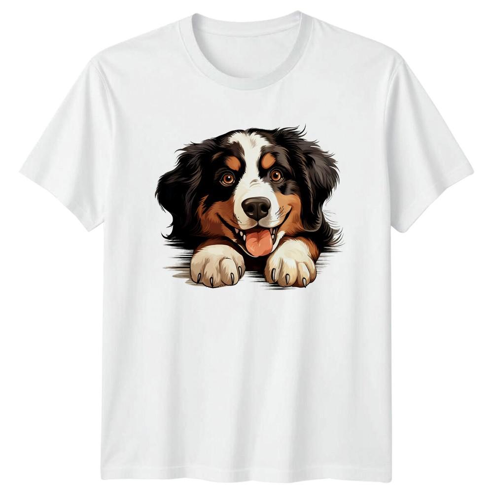 Cute Bernese Mountain Dog Peekaboo Puppy Pet Portrait TShirt