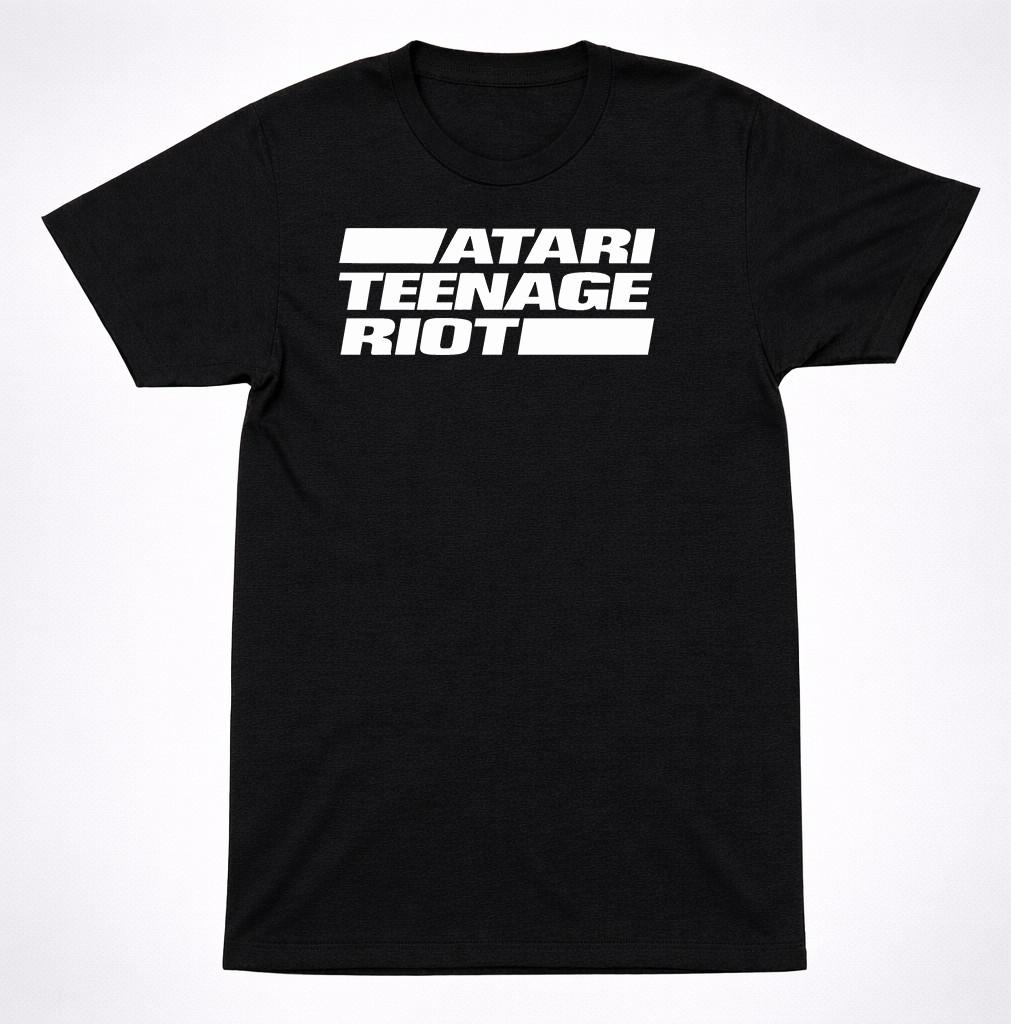 Atari Teenage Riot Logo T-Shirt Digital Hardcore Punk Electronic Tee S разноцветный