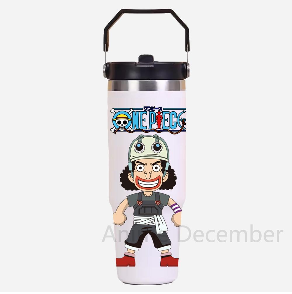 30oz Anime Americká Jednoduchá Jednobarevná Nerezová Termoska Přenosný Hrnček na Vodu do Auta Termoizolační Studený Ledový Hrnček