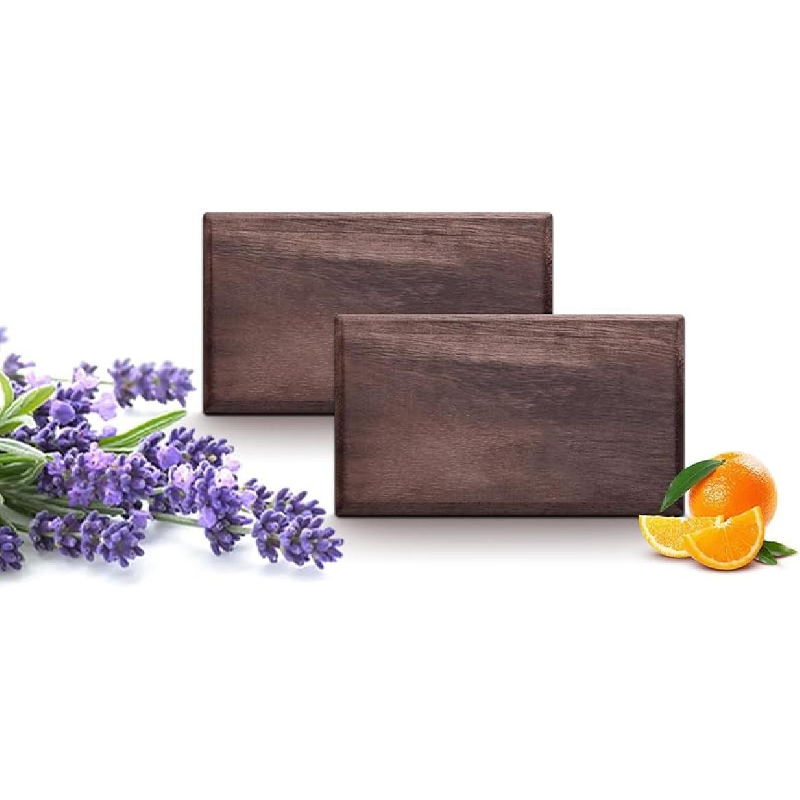 Air Freshener Small Wooden Diffuser Wood Block Aromatherapy Refill New Car Smell Set Car Odor Eliminator 2Pcs