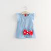 Kinder Baby Mädchen Kleid Demin Fliegende Ärmel Kleid Kleid Partykleid Ärmellose Kleidung Mädchen Rüschen Outfits
