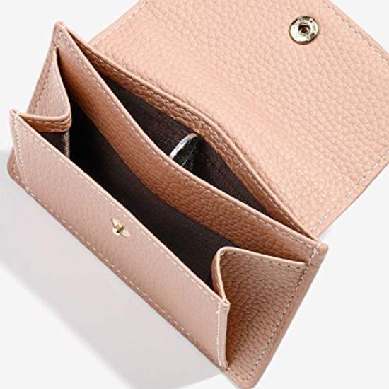 Oh.makasenet Slim Mini Wallet with Card and Coin Case, Thin Design, PU Leather (Gray 05)