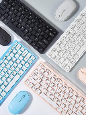 2.4G Wireless Mini Chocolate Keyboard & Mouse Set - 78 Silent Keys for Desktop & Notebook