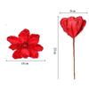 Sequin Material Artificial Christmas Flower Glitter Finish Pre-Made Decoration Fake Flower Decoration 16cm Size