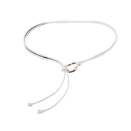 Women Metal Belt Decor Lace-up Imitation Belt Versatile Fashion Accessory
