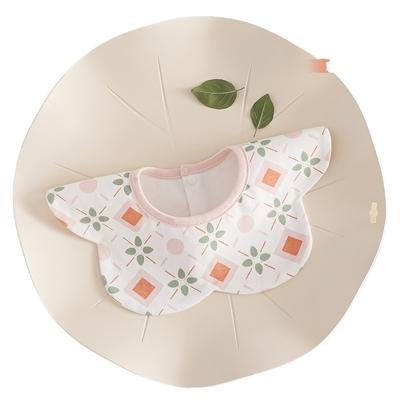 Wasserdichte Baby-Baumwoll-Lätzchen Blumenform Rundhals Baby-Sabbertücher INS Koreanischer Stil Speichelhandtücher Fütterungszubehör