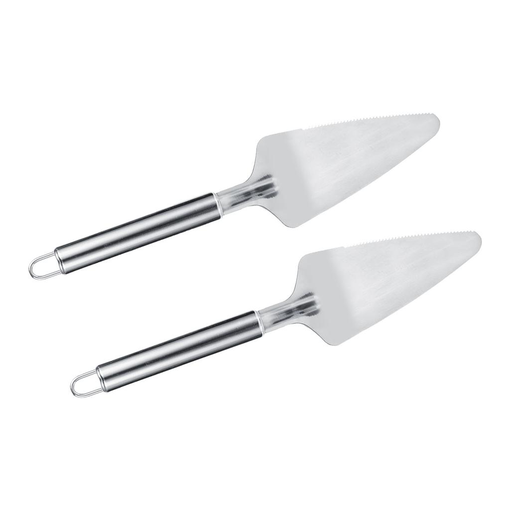 2Pcs Stainless Steel Multifunctional Triangular Pizza Cutter Shovel Spatula Kitchen Accessories