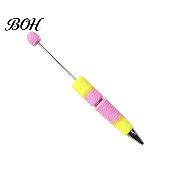 Beadable Ballpoint Pens DIY Pen, Colorful Fancy Beaded Crafting Gift for Students, Party Favors, Creative Office Supplies Novelty Rainbow