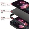 Luxury Lotus Flower Print Glass Phone Case For iPhone 11 12 13 14 15 16 17 Pro Max 16E 17Air 7 8 Plus XR XS X Shockproof Cover