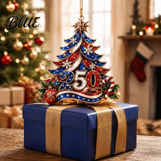 Indoor Outdoor Decorations Acrylic 1776-2026 USA Tree Christmas 250 Anniversary Ornament 2D 250th Collectible Items Hanging Decoration Fourth