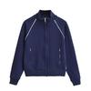 Women's Stand Up Collar Zipper Sports Casual Short Jacket Long Sleeved Cardigan Jacket