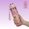 Kids Water Bottle Creative Cartoon Plastic Cup With Straw&Hand Rope Large Capacity Outdoor Portable Water Cups