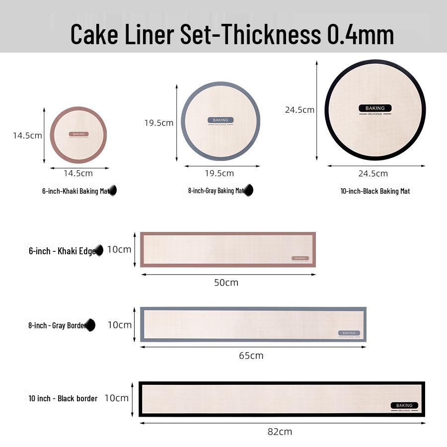 

Очень толстый силиконовый коврик для выпечки и замешивания с разметкой 10-inch Side Liner 82*10cm