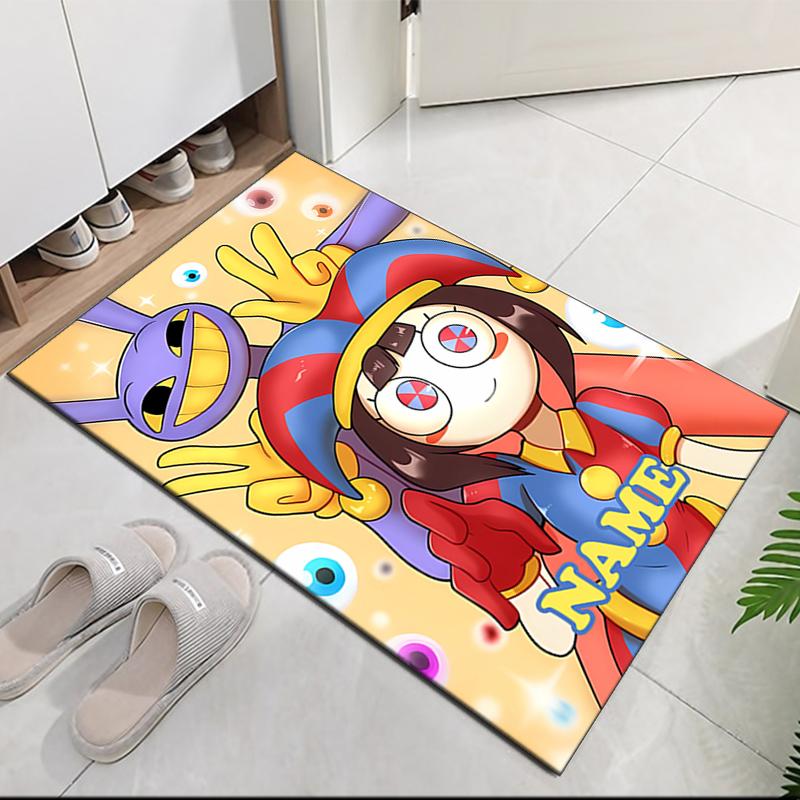 Custom Name The Amazing Digital Circus Printed Carpet, for Office Chair Living Room Bedroom Kitchen Room Decor Gifts.