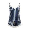 Sling Lace Striped Pajamas Two-Piece Set Sling Striped Pajamas Suit