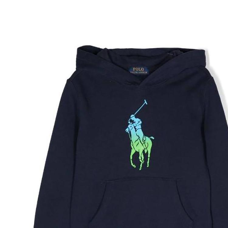Polo Ralph Lauren Kids SS23 Gradient Color Hooded Long Sleeve Sweatshirt Kids Sweatshirt Blue 323891739-001