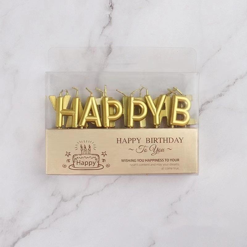 Birthday Candle Golden Christmas Children Romantic Party Cake Decoration Candle Light Digital Handmade Glow