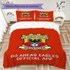 Go Ahead Eagles Pattern Bedding uilt Set uilt Cover Pillowcase Home Decoration Birthday Gift (1 * duvet cover + 2 * pillowcase without core)
