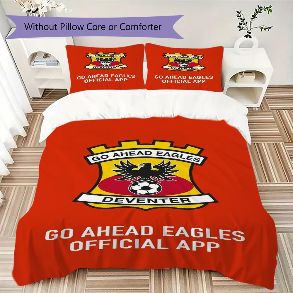 Go Ahead Eagles Pattern Bedding uilt Set uilt Cover Pillowcase Home Decoration Birthday Gift (1 * duvet cover + 2 * pillowcase without core)