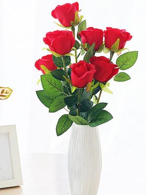 12 Pcs 48cm Fake Roses Artificial Rose Flowers Fake Flower for Bridal Bouquet Valentine's Day Gift Home Birthday Wedding Table Decoration Silk Roses