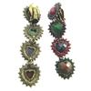 Les Trésors De Lily [P4838] - Multicolored 'Sissi' Designer Clips (hearts) - 70x15 Mm
