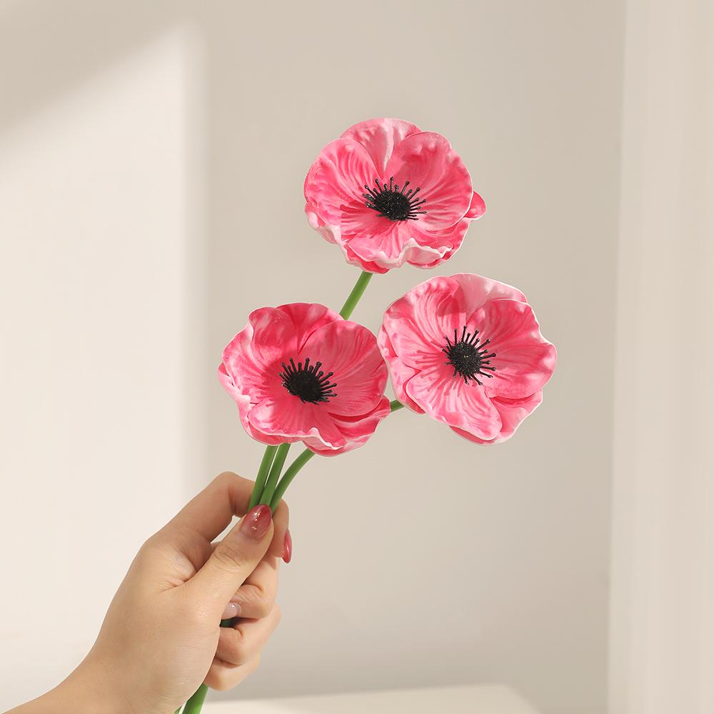 

3/5Pcs Artificial Flowers Bouquet 29CM Fake Flower for Home Table Vase Decor Garden Wedding Decoration Party Supplies Ornament 3Pcs розы красного