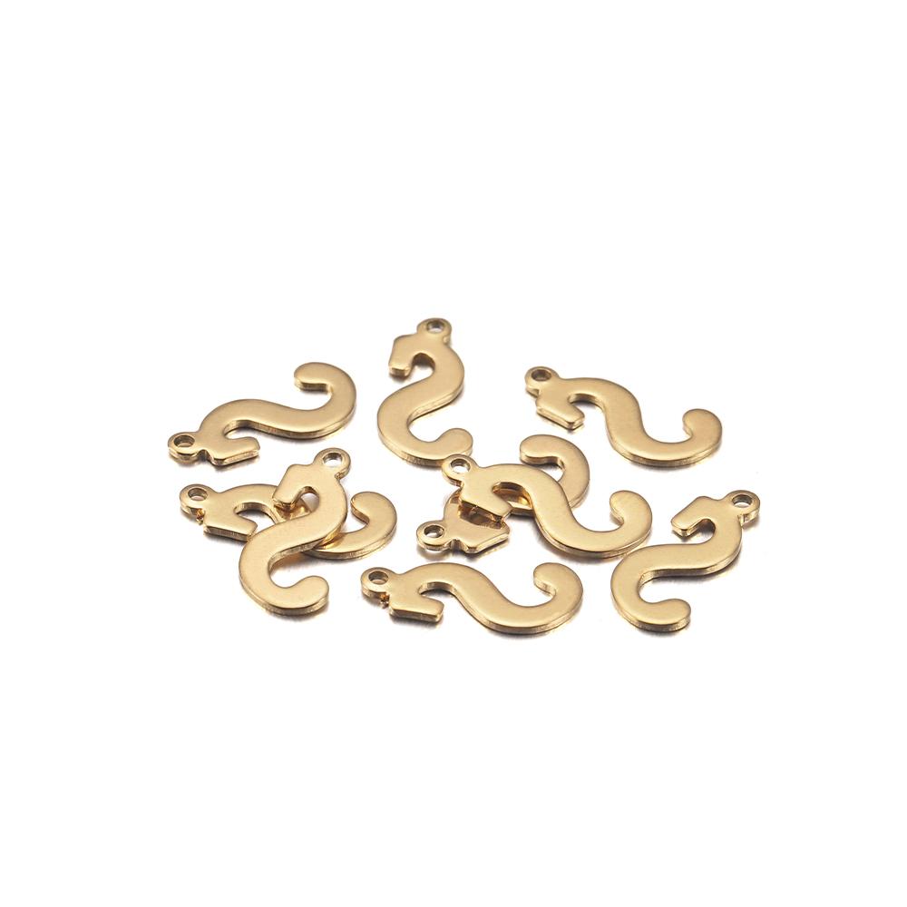 30Pcs Gold Color Stainless steel English Alphabet Letters Charms Pendants A-Z DIY Craft Bracelet Jewelry Making Accessories