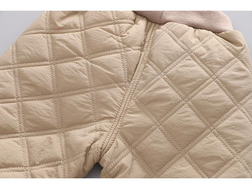 Trendy Winter Boys' Cotton-Padded Two-Piece Set: Warm Long-Sleeve Outfit for Infants and Children