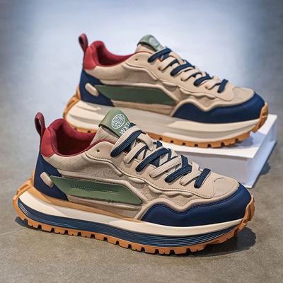 Men's Shoes Spring 2025 New Breathable Casual Sports Shoes Non-slip Soft-soled White Shoes Men's Trendy Dad Shoes Men's