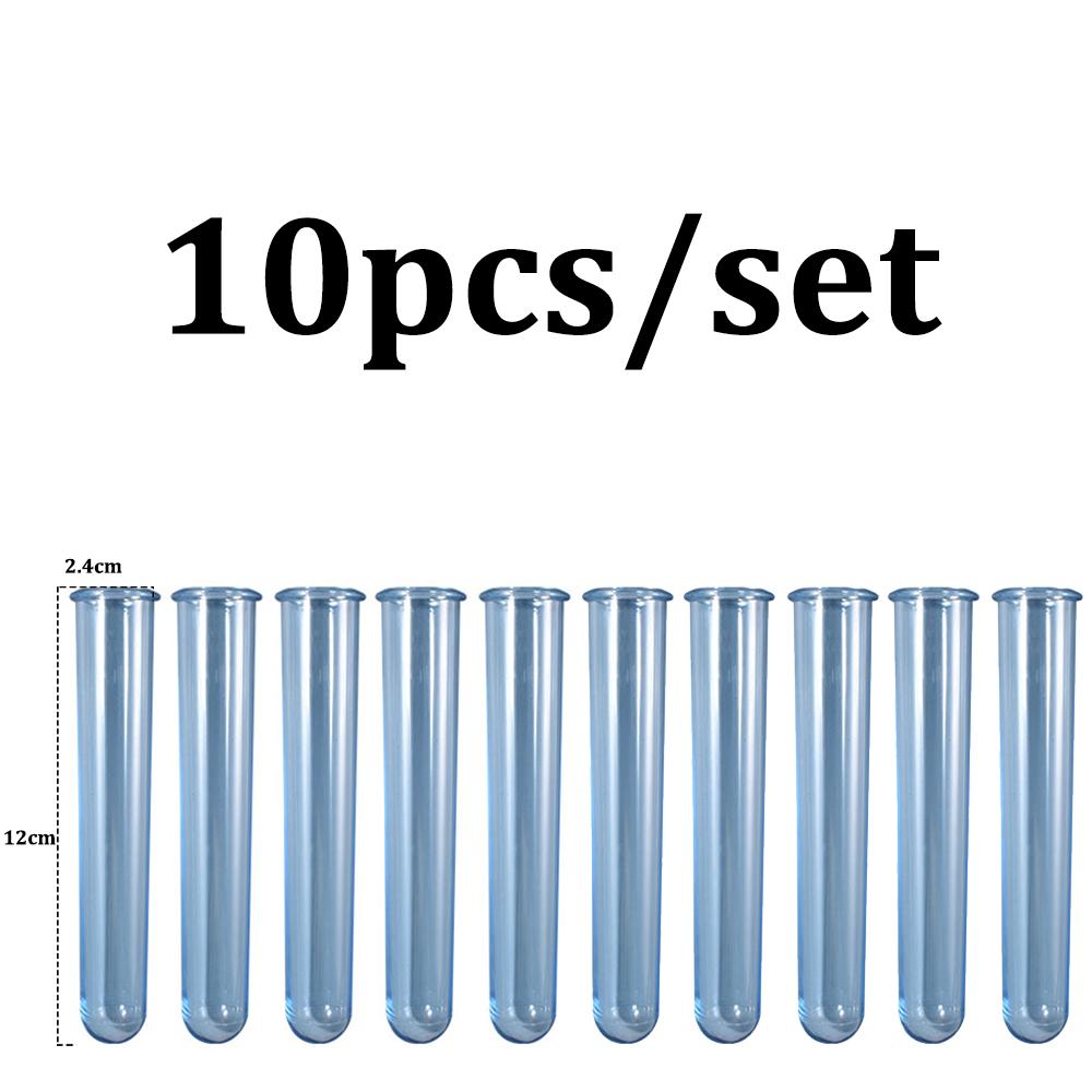 5pcs Plant Incubator for Hydroponic Flower Concrete Cement Plaster Resin Pot Clear Plastic Test Tubes Pot DIY Craft Making Tools