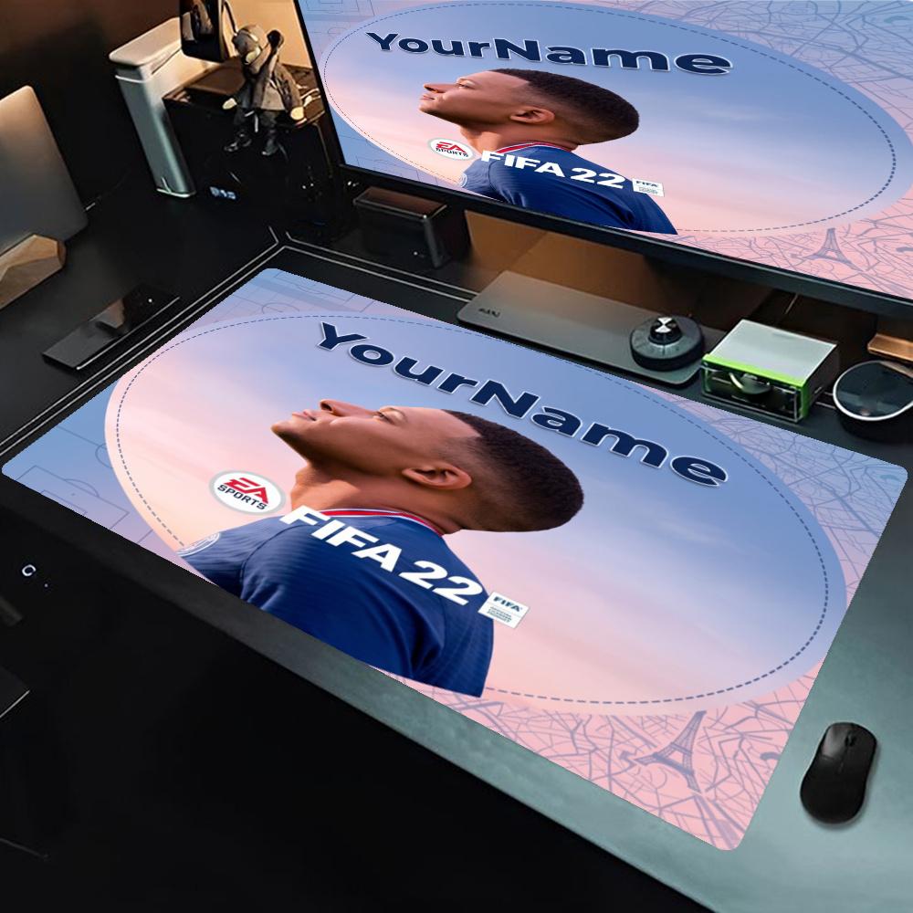 Mbappe Personalized Text Mouse Pad Desk Mat Ultralong Desk Mat Nonslip Rubber Base Office Desk Accessory