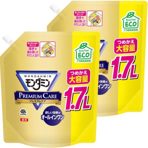

[.co.jp Exclusive] [Large Capacity - 2-Pack] Premium Care Mouthwash, Bad Breath Prevention, Large Capacity 1.7L x 2 Packs