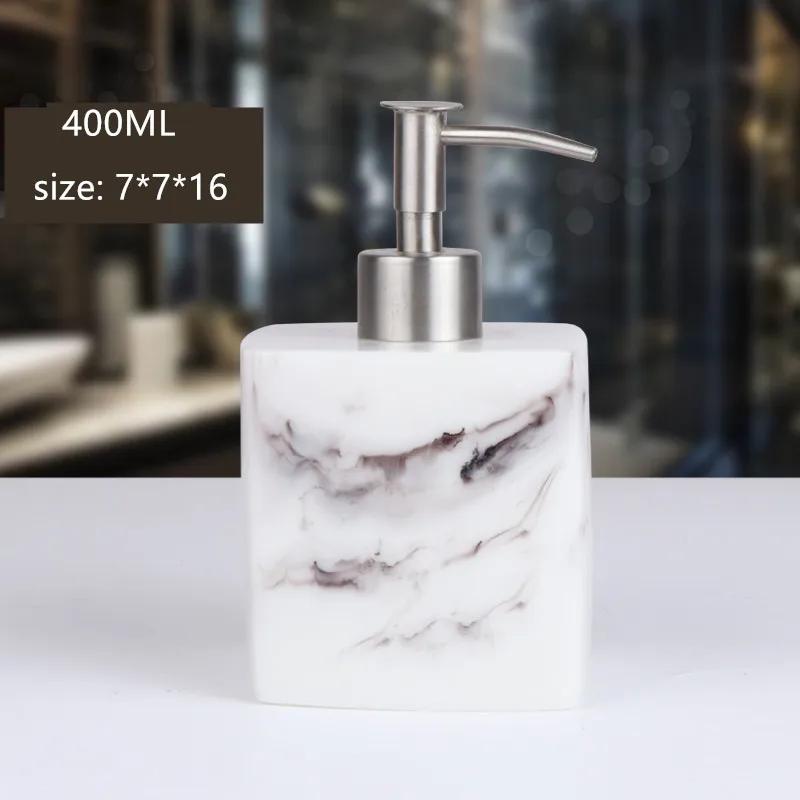 Lotion Fles 500 Ml Hars Zeep Fles Creatieve Hotel Marmer Shampoo Dispenser Pers Handdesinfecterend Fles Zeepdispenser Set