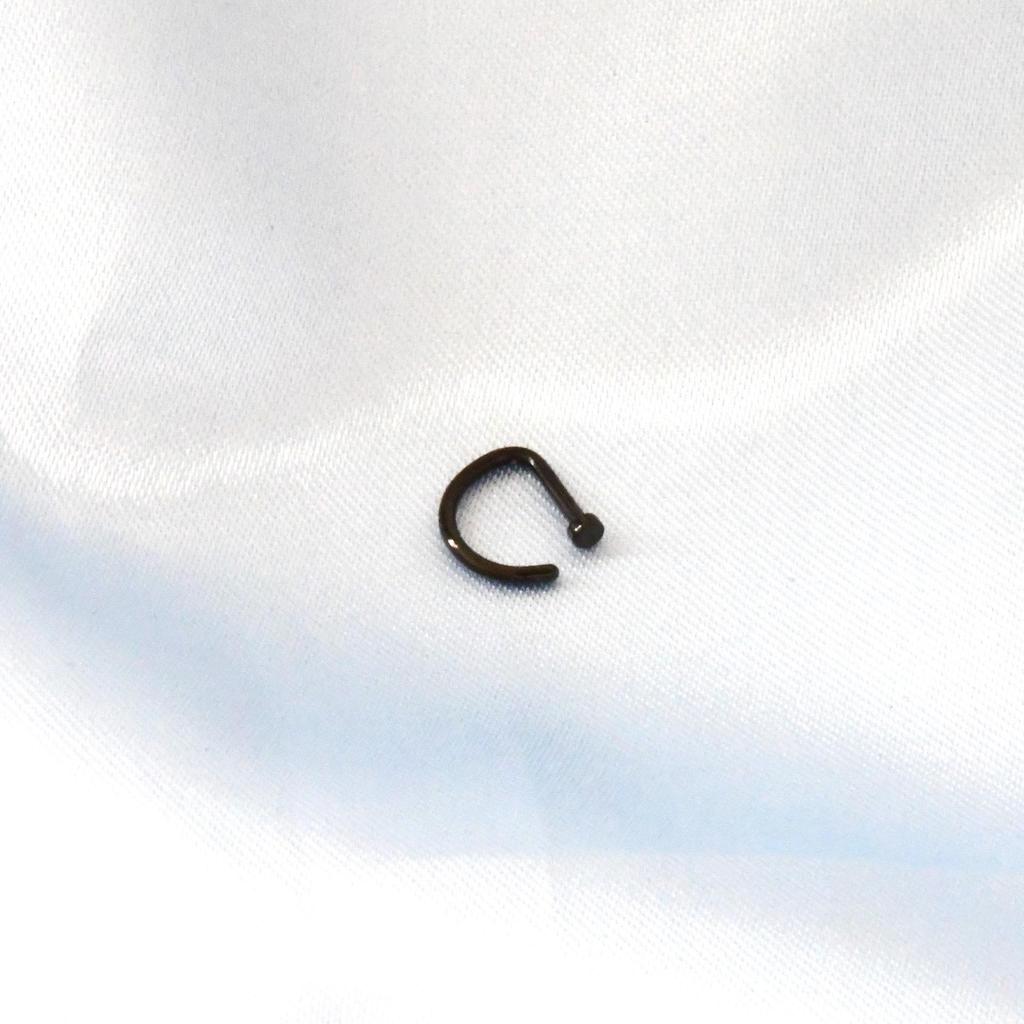 Minimalistischer D-förmiger Edelstahl-Fake-Nasen- und Lippenring