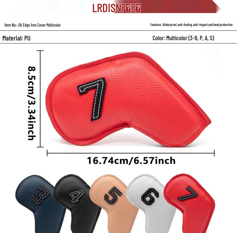 Oil Edge PU Golf Iron Head Protective Cover