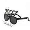 2027 Number Eyeglasses Happy  Year Glasses Diamond Glitter Sunglasses Cosplay Prop Xmas Party Decoration Funny Glasses