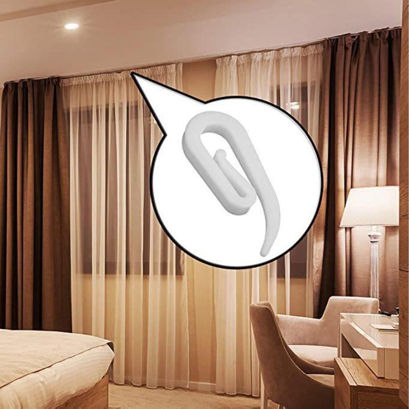 Quick Changes Curtain Hook PVC Materials Strong Holds For Various Rods And Tracks