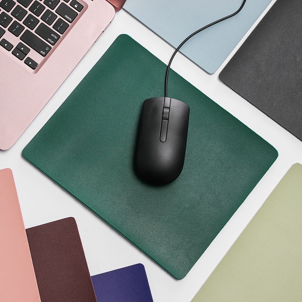 1pc Universal Comfortable Waterproof Computer Desk Cushion Mouse Pad Mice Mat Anti-slip Leather