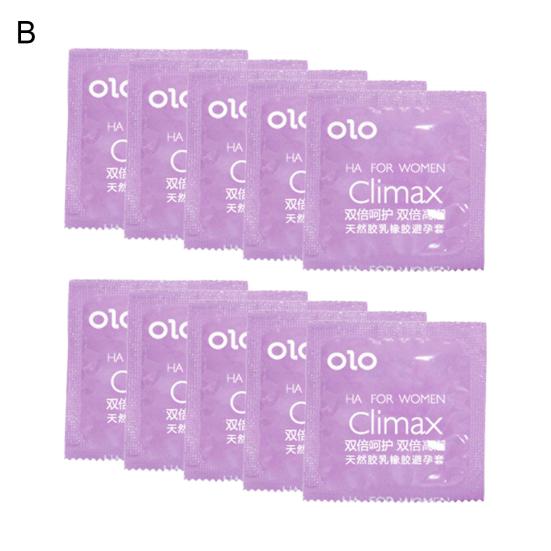Yousheng 10Pcs Sex Condom Ultra Thin Lubricated Emulsion Hyaluronic Acid Condom for Dating