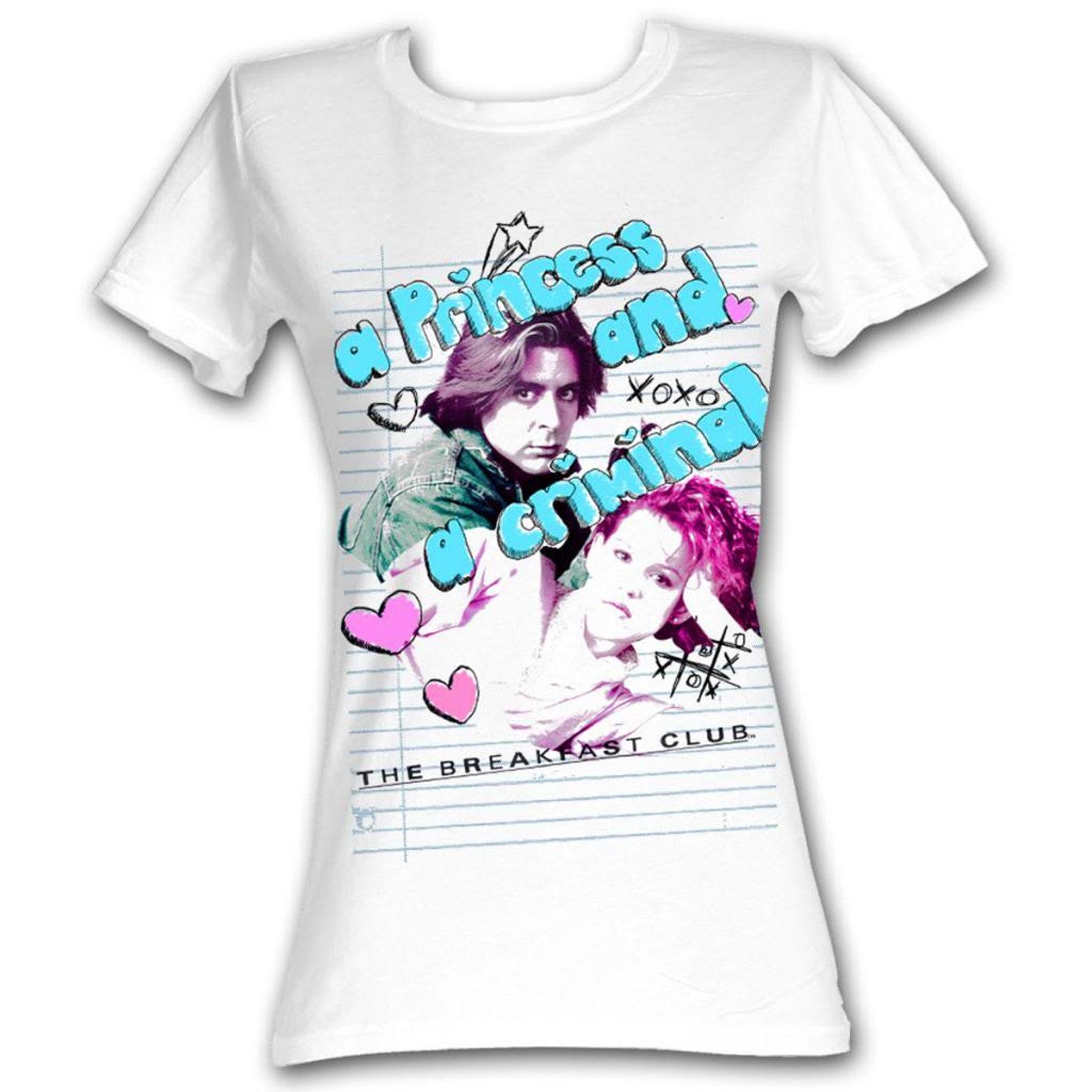 Breakfast Club Princess and Criminal White Junior Women s T-Shirt XL