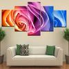 The colorful art rose flowers 5 Panel HD Print wall posters Canvas Art Painting For home living room decoration