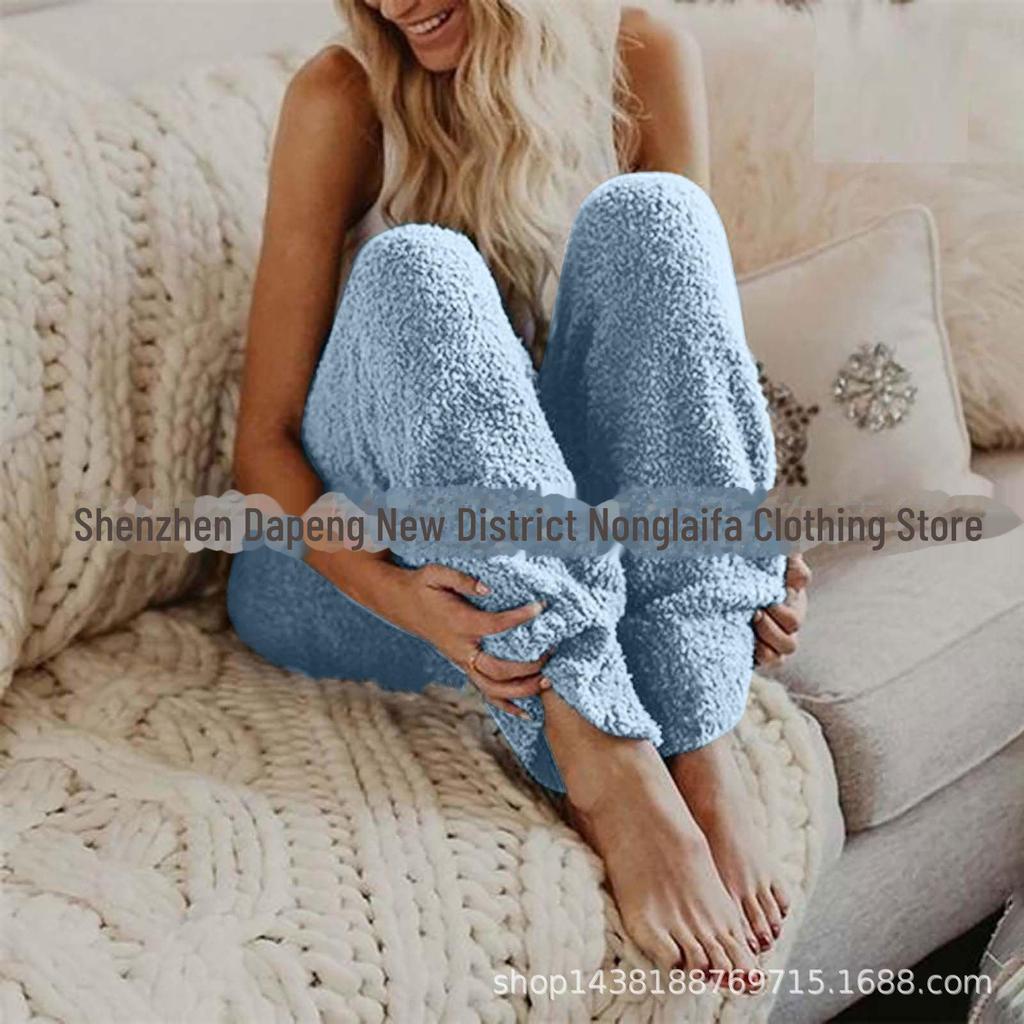 2023 Women's Spring Loose Solid Color Plush Pants