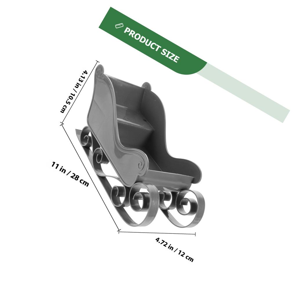 1pc Mini Decoration Festive Desktop Tabletop Decor For Party Home Holiday Xmas Desktop Sleigh Adornment Sleigh Adornment