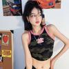 Summer Women Camouflage Vintage Camis Korean Clothing New Vest Slim Streetwear Fashion Female Sleeveless Sexy Crop Tops Tanks