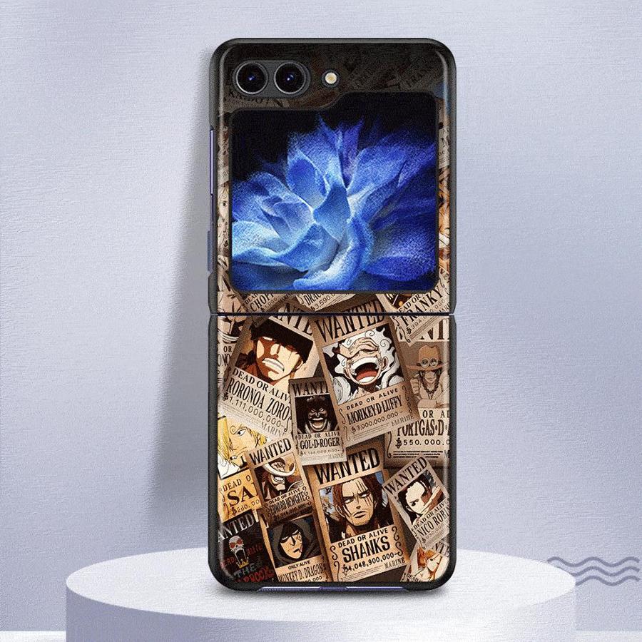 Plakat One Piece Luffy Tylna Pokrowiec na Telefon Funda Case dla Samsung Galaxy Flip3 Z Flip 7 6 5 4 3 Flip7 FE Flip4 Flip5 Flip6