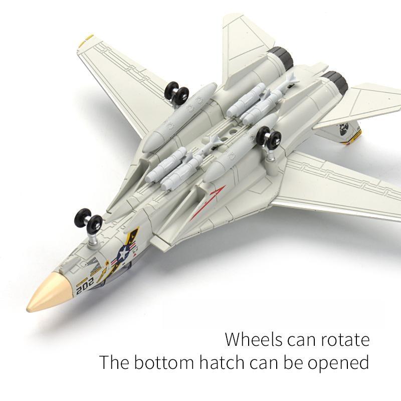1:72 F-14 Tomcat Víceúčelový stíhací model Kreativní vojenská série Stavební bloky Dekor Sestavené hračky Pro kluky Vánoční dárky