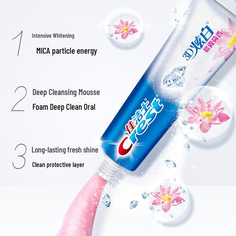 Crest Whitening Toothpaste Morning Dew Lotus Fragrance - 6-Pack