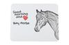 Bay Horse - Art-Dog markasından baskılı mouse pad, atlı kişiselleştirilmiş pad, ofis çalışanı için benzersiz bir araç