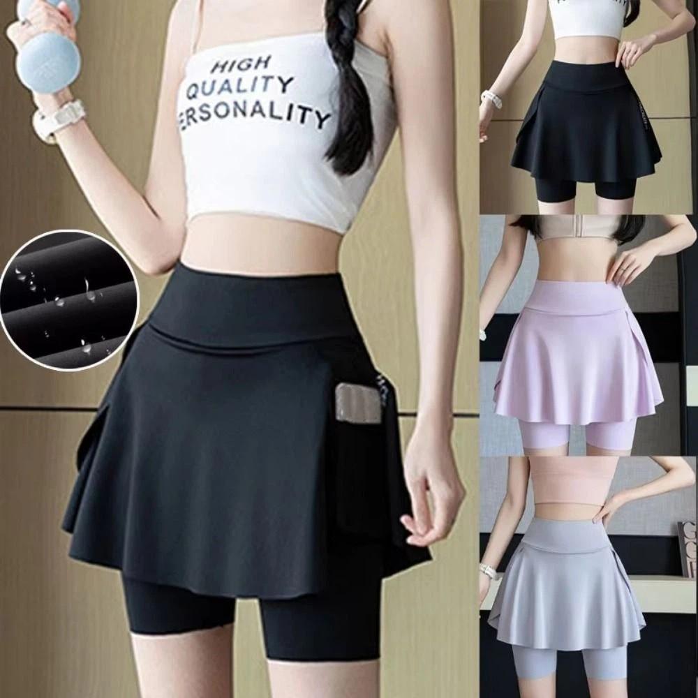 Quick-Drying Women's Tennis Skirts High Waist Fitness Shorts Skirts Women's Yoga Skirt Gym Fitness